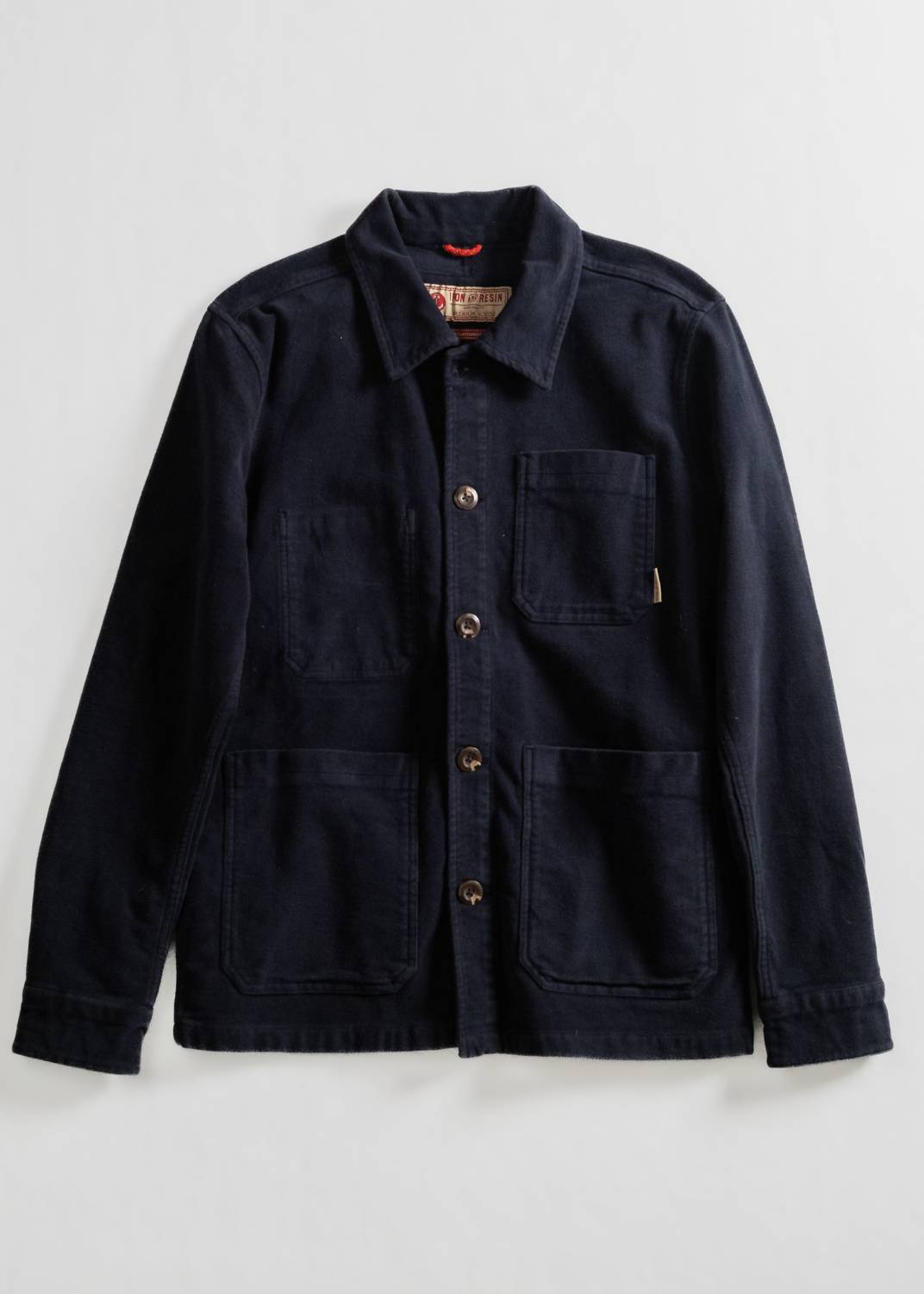 Iron & Resin Men's Worker Moleskin Jacket in navy - men's shirt