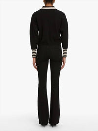 FRAME The Sailor Pullover in black - women's sweater - detail view