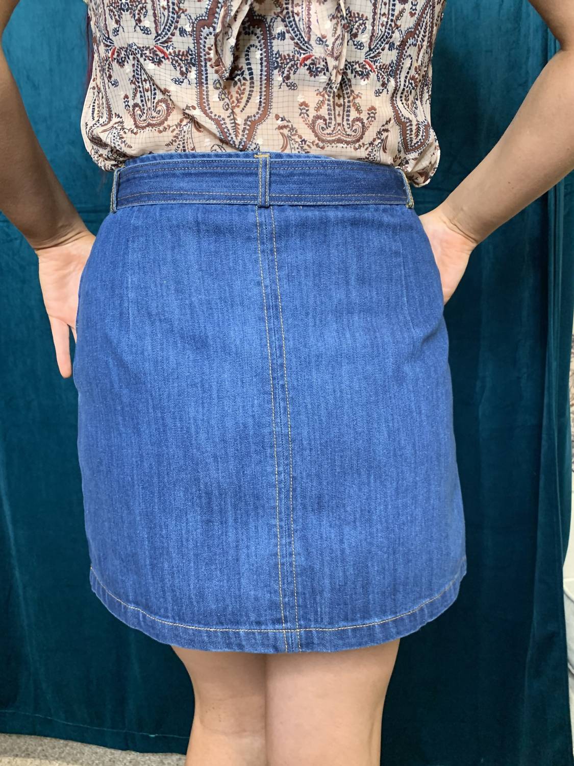 Retro Belted Skirt