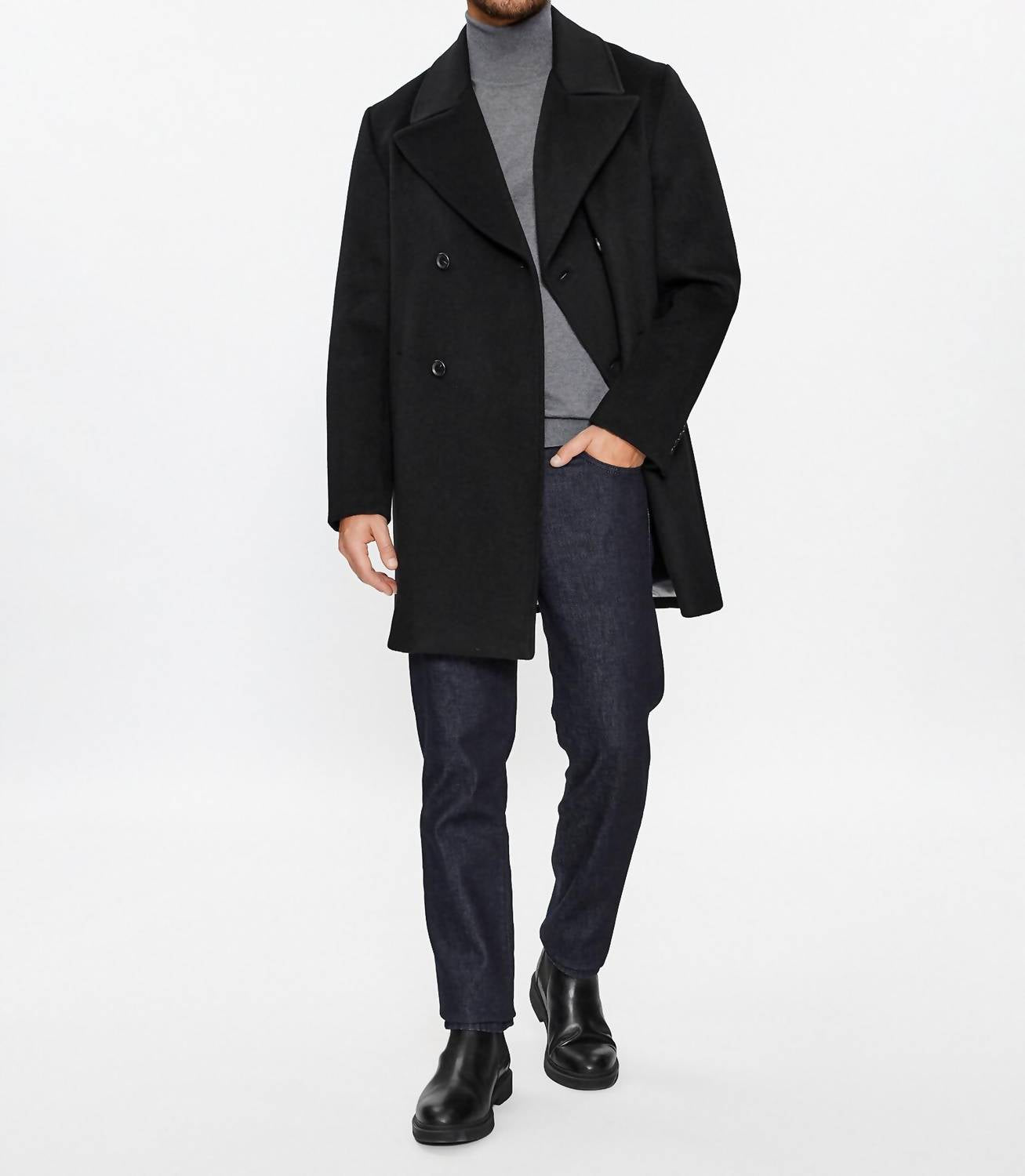 Guess - Bel-air Melton Wool Blend Pea Coat