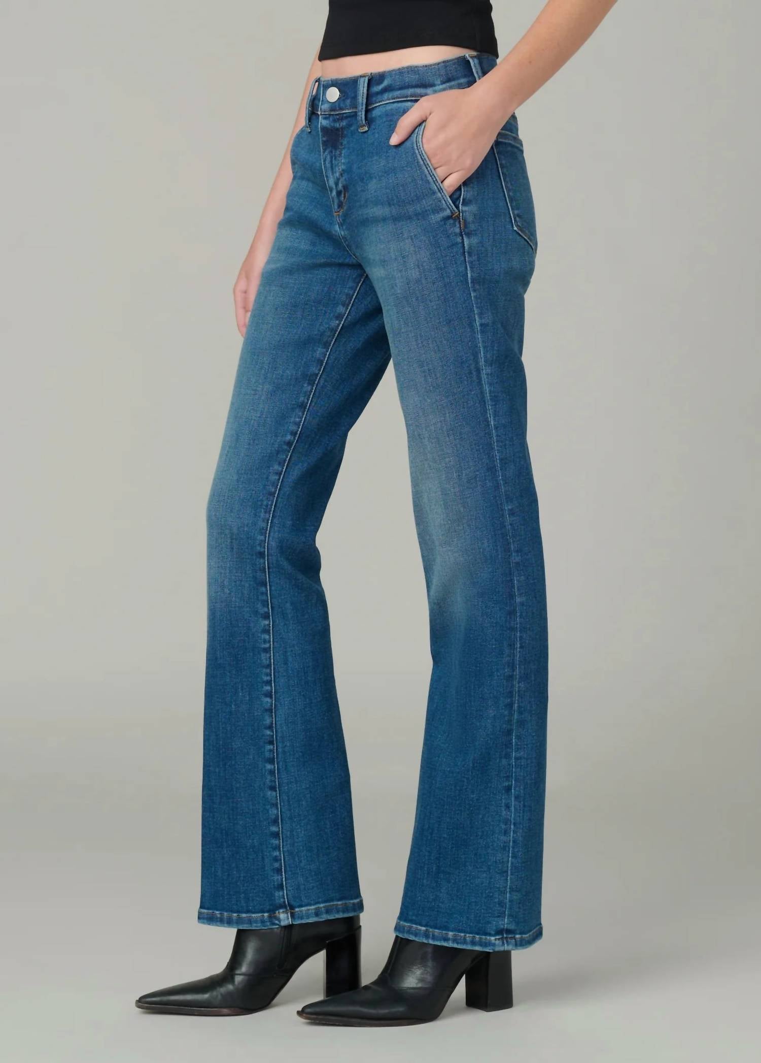 Joe's Jeans Provocateur Mid Rise Petite Bootcut Jeans in crave - women's jeans - view 5