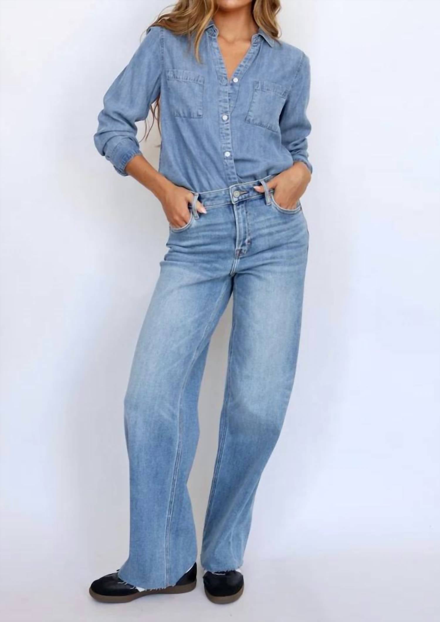 Hidden - Logan Wide Leg Dad Jeans