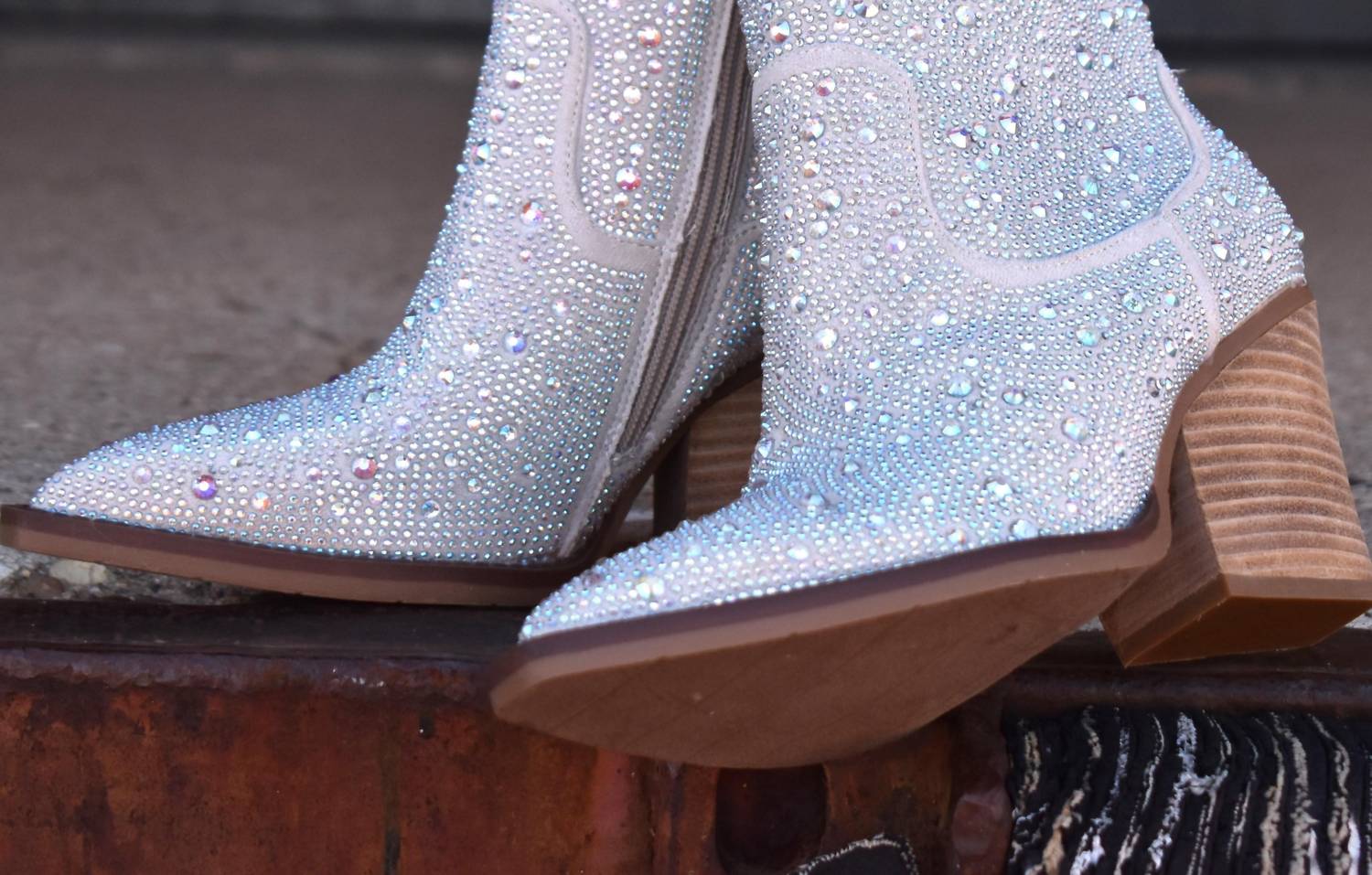 Very G - Kady Rhinestone Booties