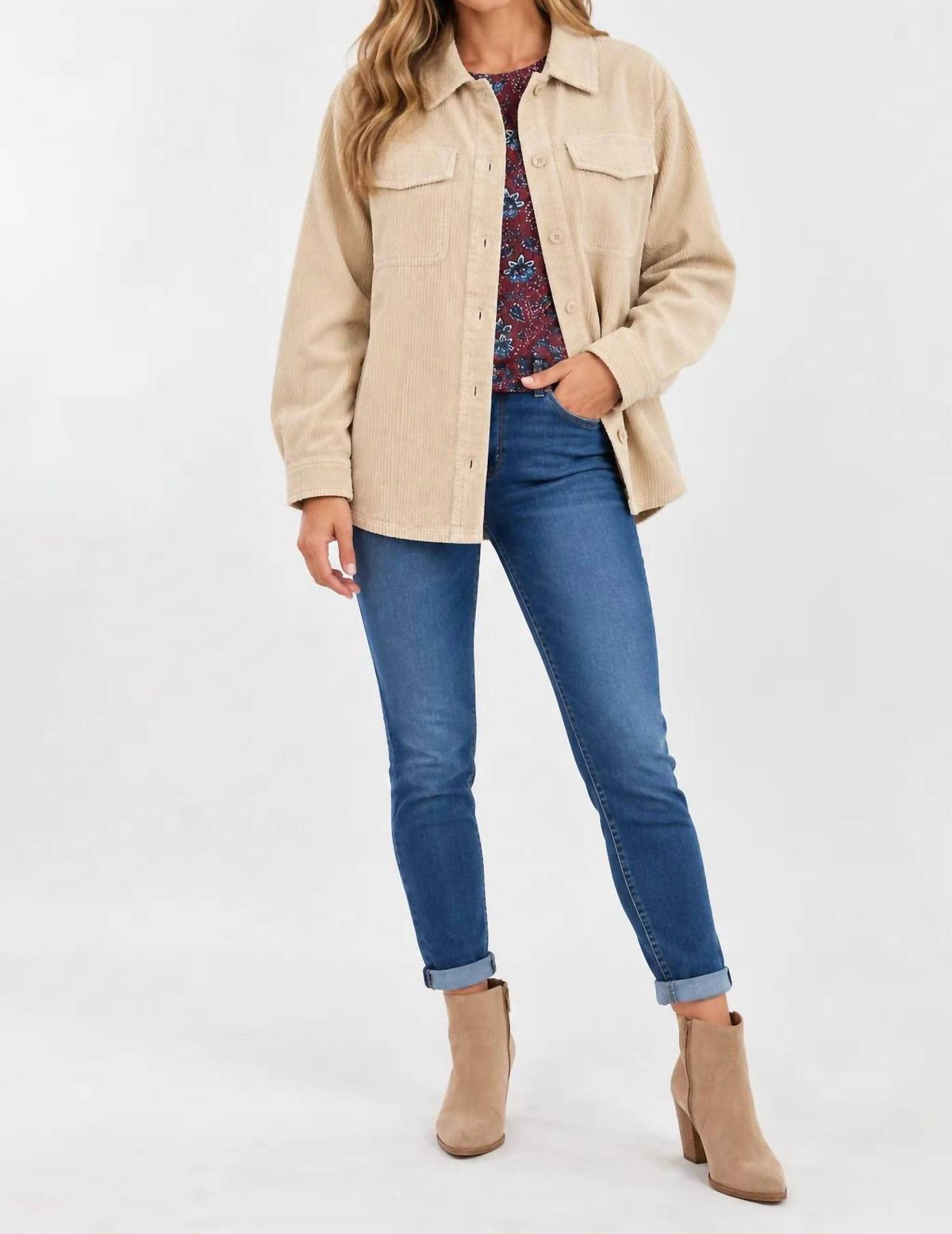 Btx - Velvet Cotton Stretch Layering Jacket