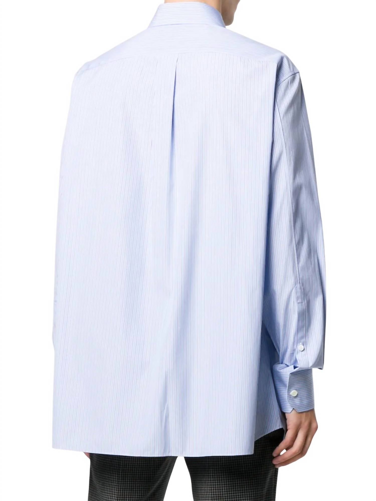 Valentino - Long Sleeve Button Up Striped Shirt