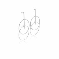 Georgina Jewelry - Women's Two Circle Bar Earrings