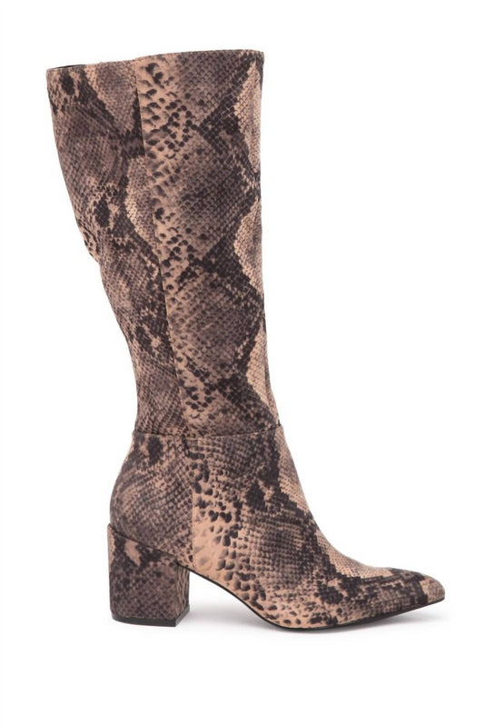 Charles By Charles David - Women's Harbor Snake Print Micro Suede Tall Boots
