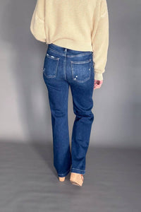 Risen - High Rise Tummy Control Straight Leg Jeans