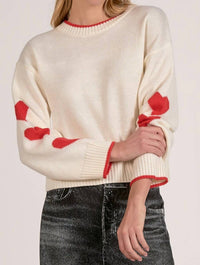 Elan - Hearts Sweater Top