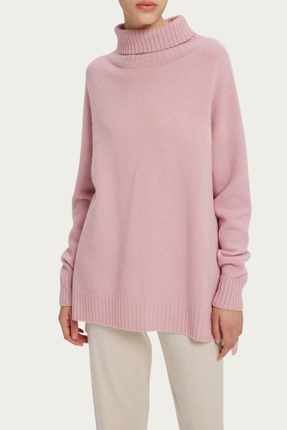 FUNNEL-NECK CASHMERE SWEATER