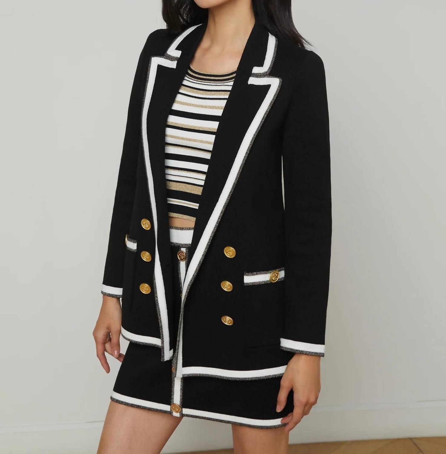 L'Agence - Kenji Oversized Knit Blazer