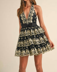 Mable - Nightingale Embroidered Mini Dress