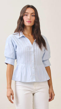 Able - Short Sleeve Pintuck Top