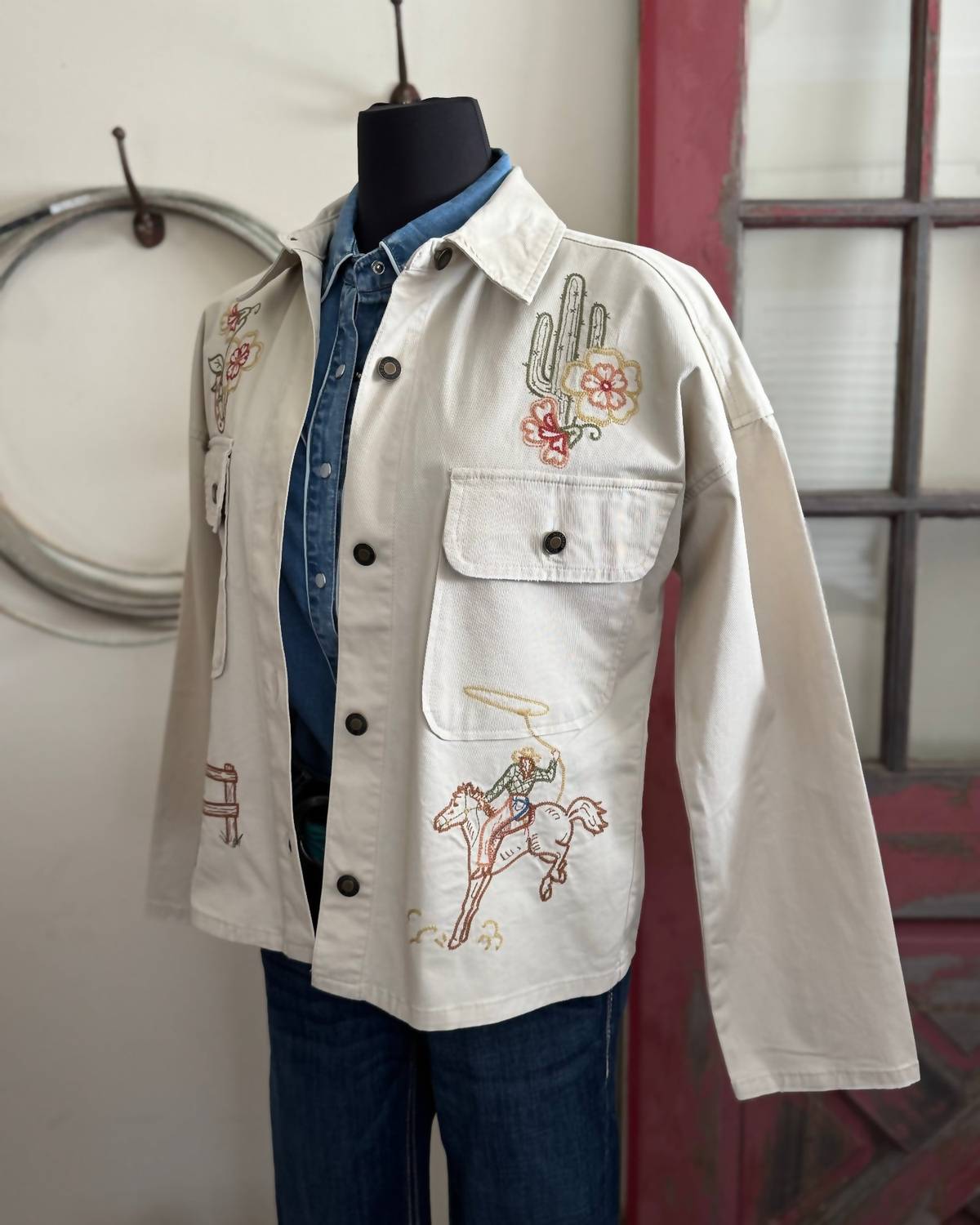 Stetson Rodeo Days Embroidered Jacket in beige - women's jacket - view 8