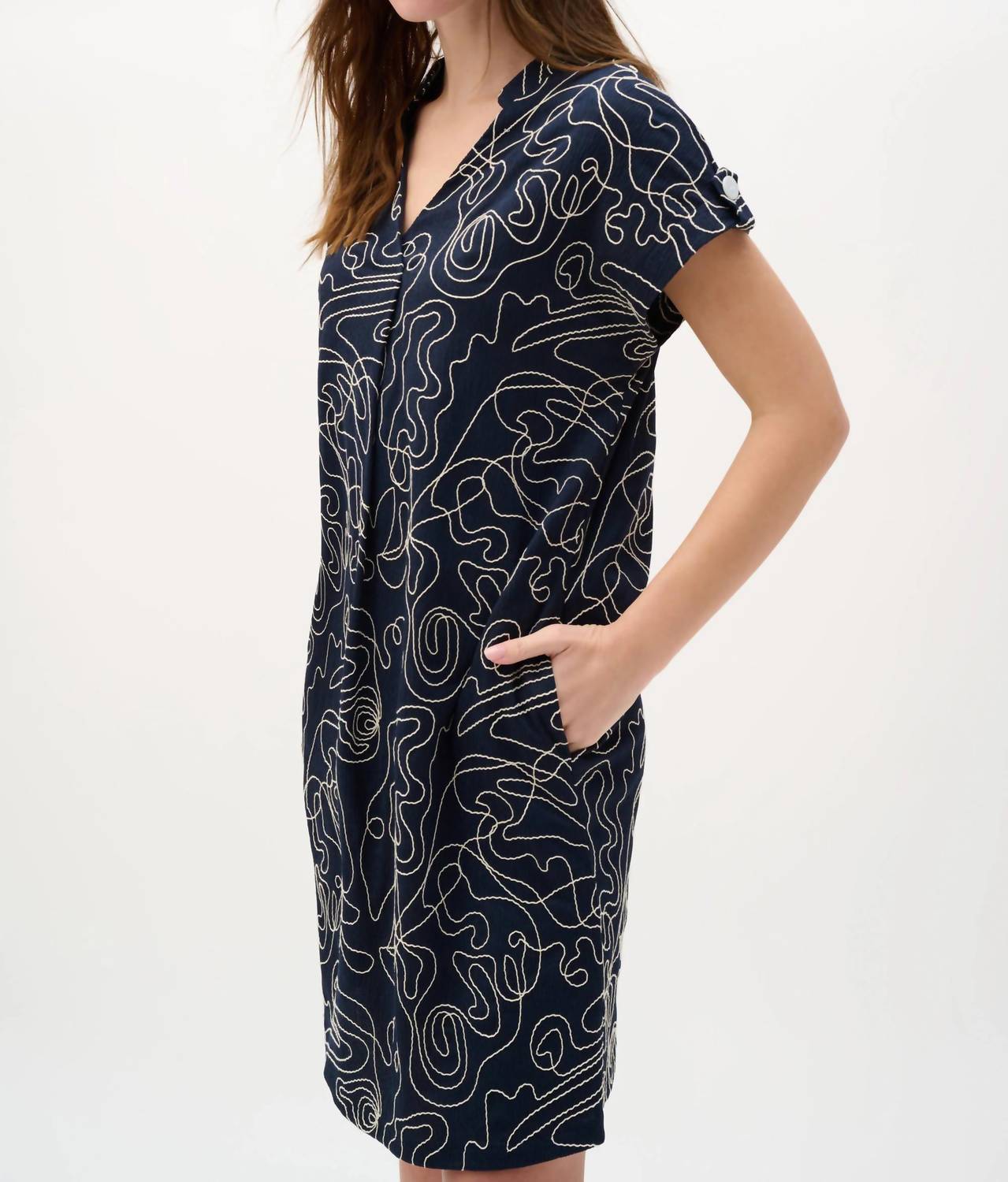 Joseph Ribkoff - Novelty Abstract Print Trapeze Dress