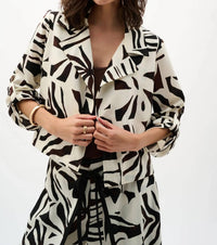 Joseph Ribkoff - Tropical Open Front Boxy Blazer