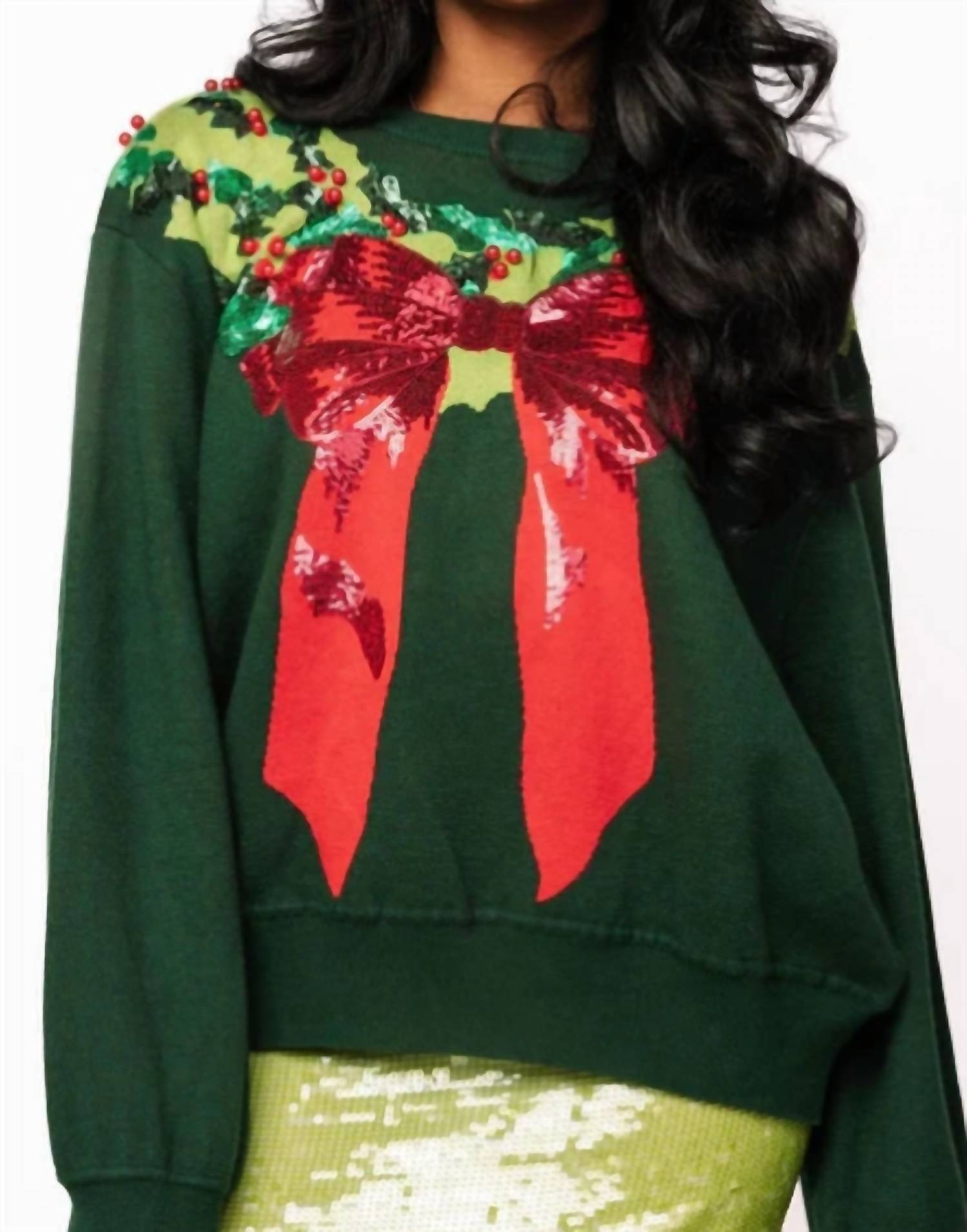 Queen Of Sparkles - Women's Wreath Sweater
