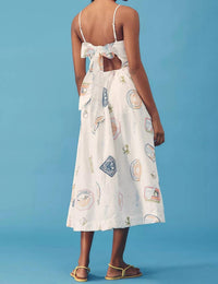 Damson Madder - Peaches Midi Apron Dress