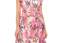 Vince Camuto - V-neck Floral Dress