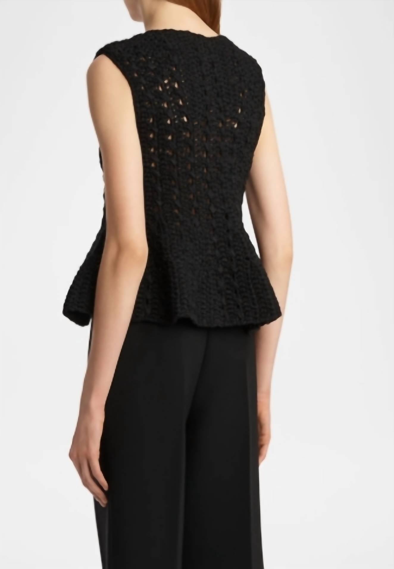 Khaite Yuka Top in black - women's tank top - detail view
