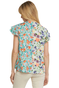Entro - Mixed Floral Print Top