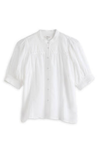 Madewell - Puff-sleeve Band-collar Shirt