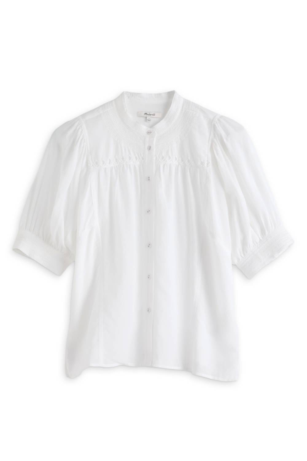 Madewell - Puff-sleeve Band-collar Shirt