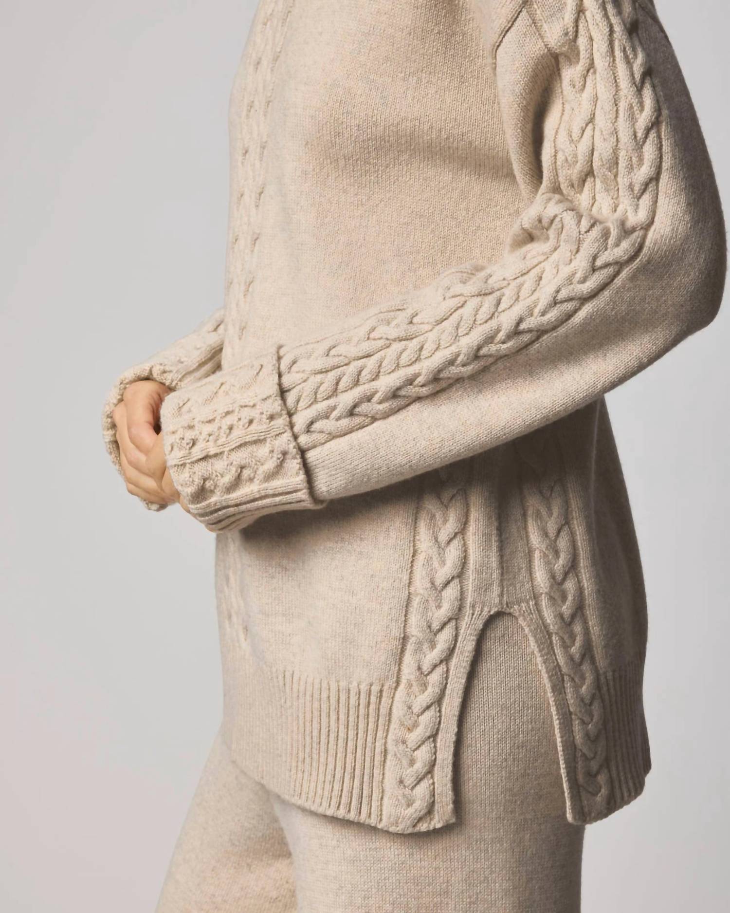 Splendid Jet Set Crewneck Sweater in cappuccino heather - women's sweater - view 4