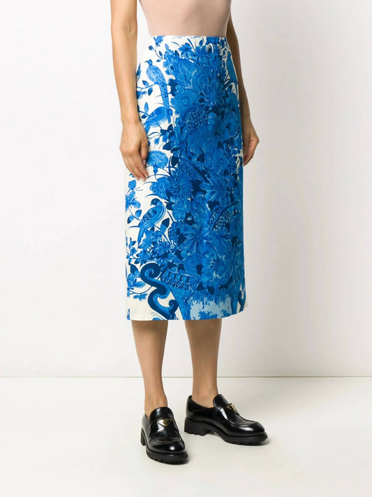 Valentino - Printed Midi Skirt