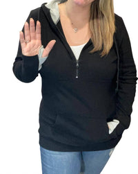 Michelle Mae - Classic Black Half Zip Hoodie