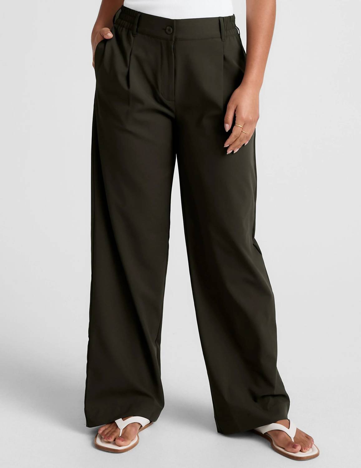 Beyond Yoga - Status Pleated Wide Leg Trouser