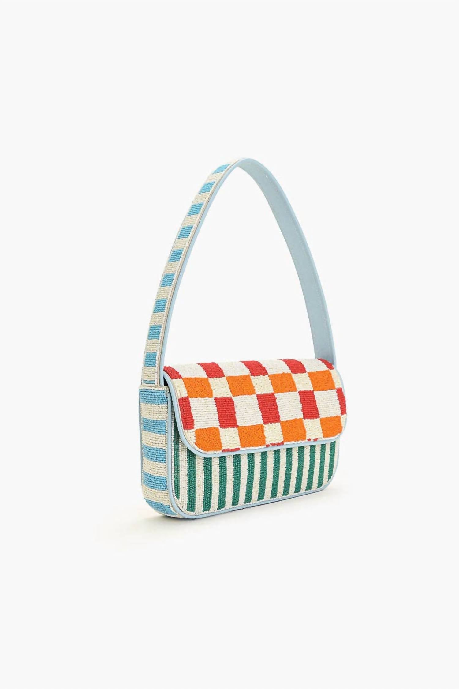 America & Beyond - Women's Stripe Shoulder Bag