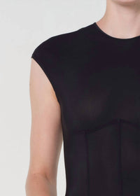 AGOLDE Nadia Fitted Bodysuit in black - women's shirt - view 5
