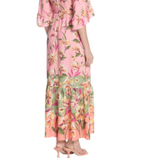London Times - London Times 3/4 Sleeve Floral Print Maxi Dress