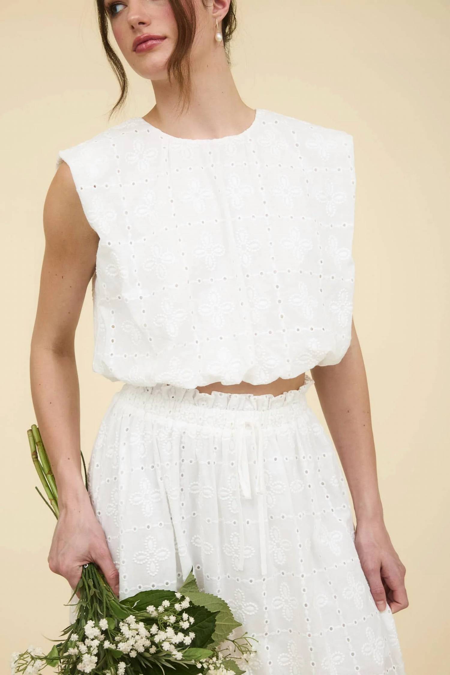 Blu Pepper - Bridget Eyelet Balloon Top