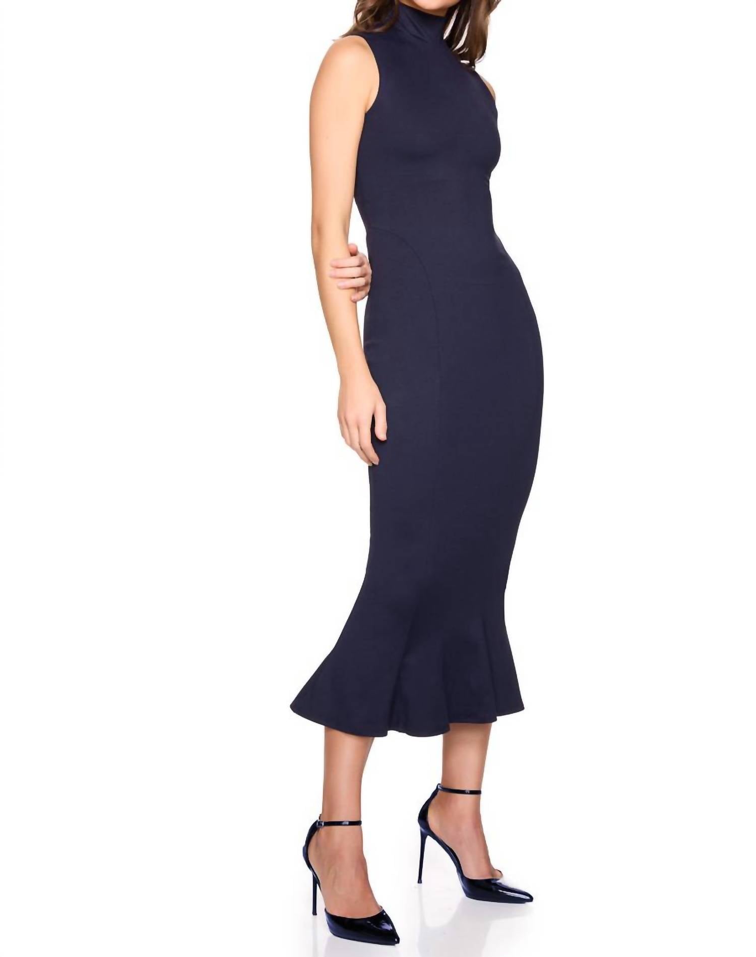 Susana Monaco - Mock Neck Sleeveless Midi Dress
