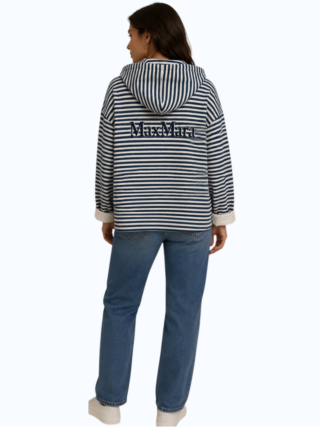 Maxmara - Stripe Zip Up Hoodie