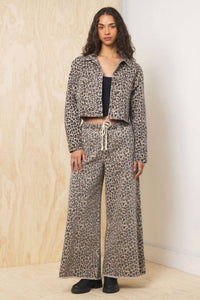 Vintage Havana - Leopard Denim Jacket