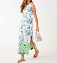 Lilly Pulitzer Dee Stretch Maxi Shift Dress in multi sunny dee patch engineered woven - women's dress - alternate view