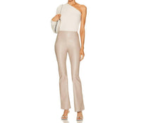 Enza Costa - Women's Matte Leather Bootcut Leggings