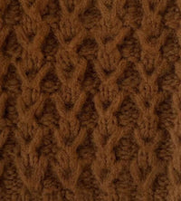 M.PATMOS Women's Marks Knit Funnelneck in cinnamon - women's jacket - detail view