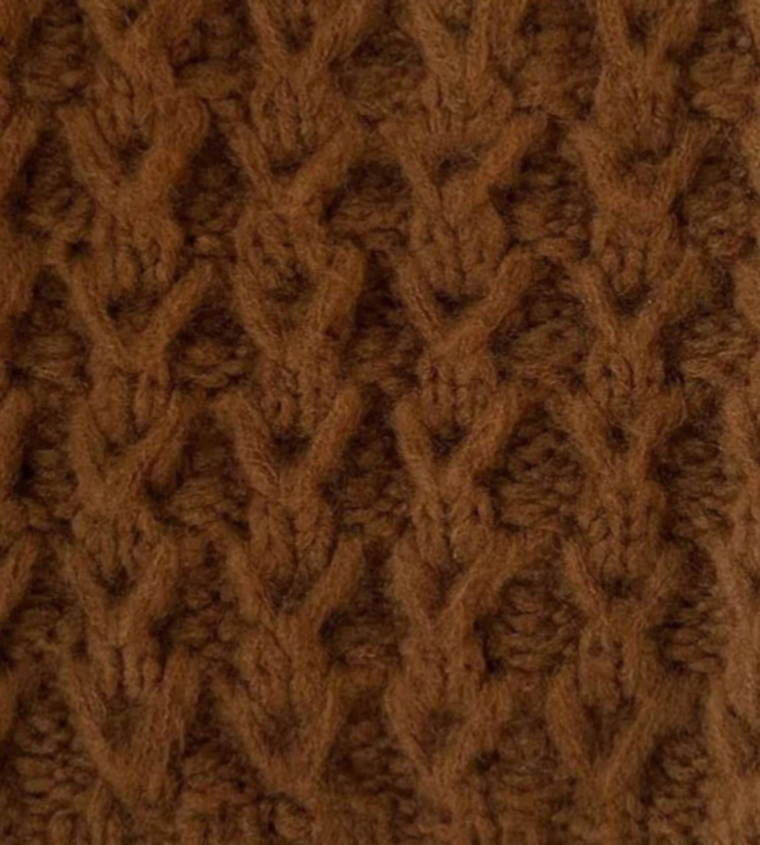 M.PATMOS Women's Marks Knit Funnelneck in cinnamon - women's jacket - detail view