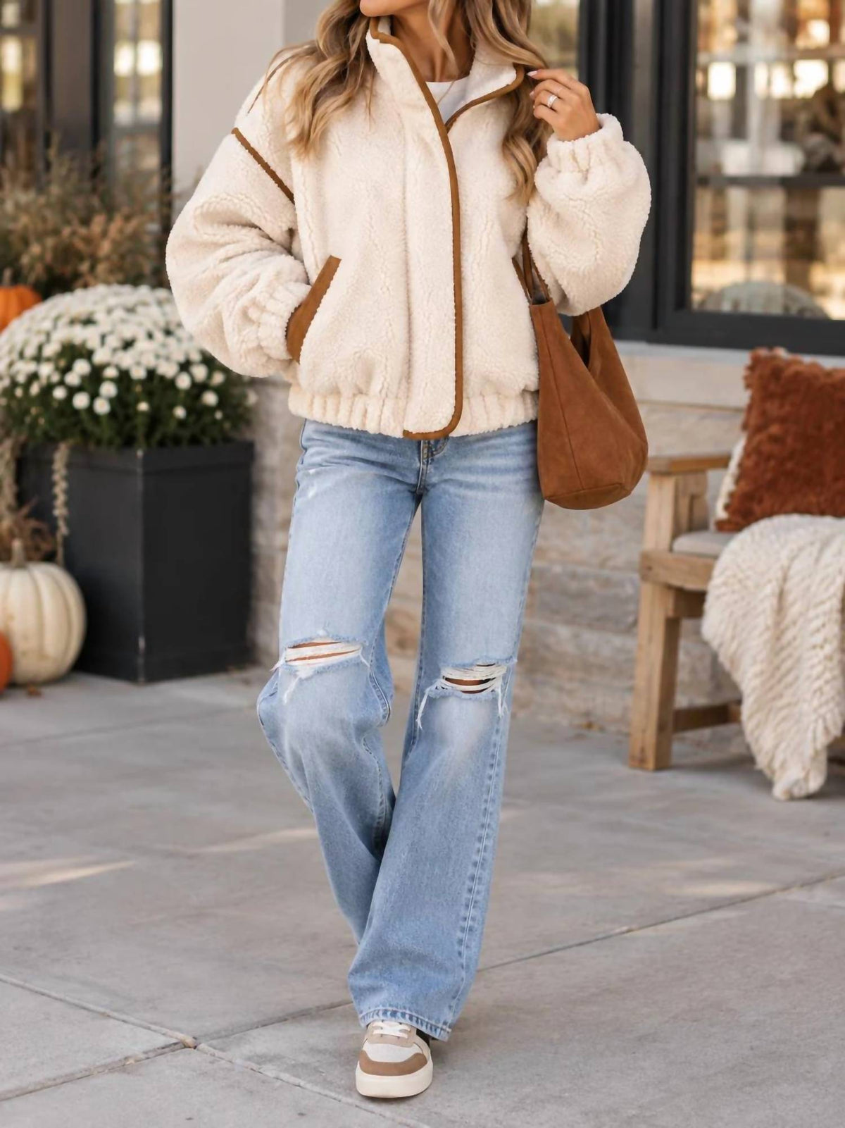 Elan - Shearling Bomber Jacket