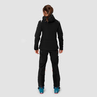 SALEWA Sella Durastretch Hybrid Jacket in blackout - women's jacket - detail view