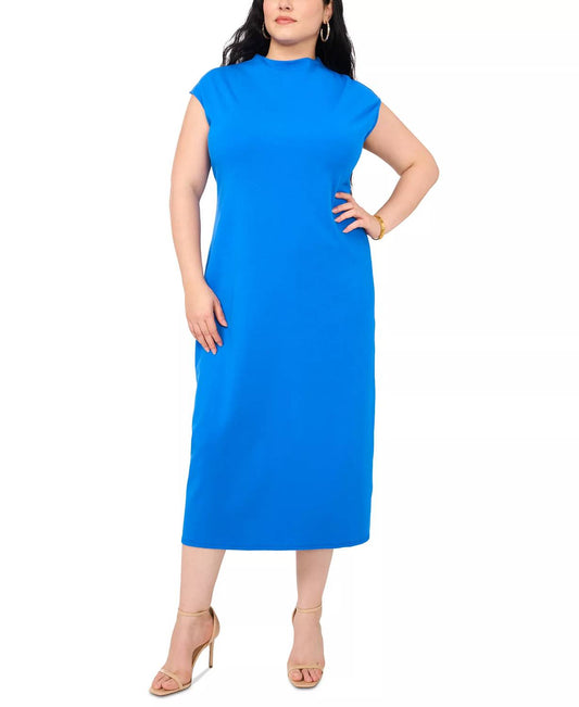 Vince Camuto - Mock-neck Cap Sleeve Dress - Plus
