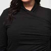 Joseph Ribkoff - COWL NECK RUCHED TOP