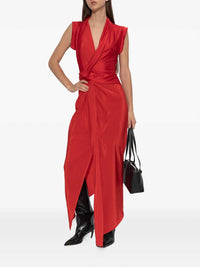 VICTORIA BECKHAM Twist Maxi Dress in cardinal red - women's dress - view 4