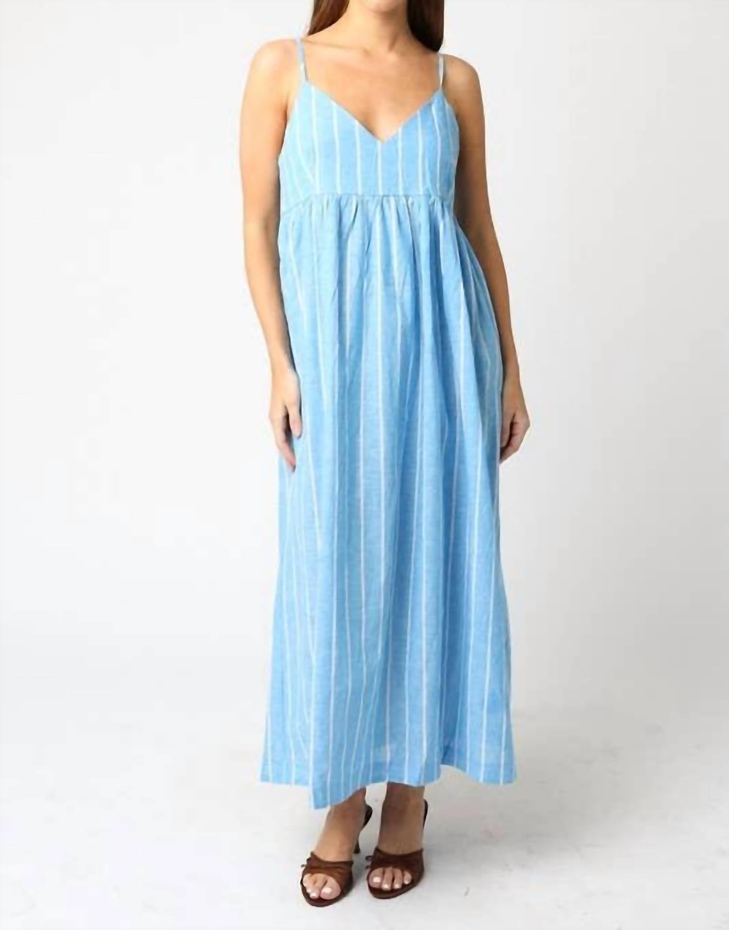 Olivaceous - Oliva Birdie Stripe Maxi Dress