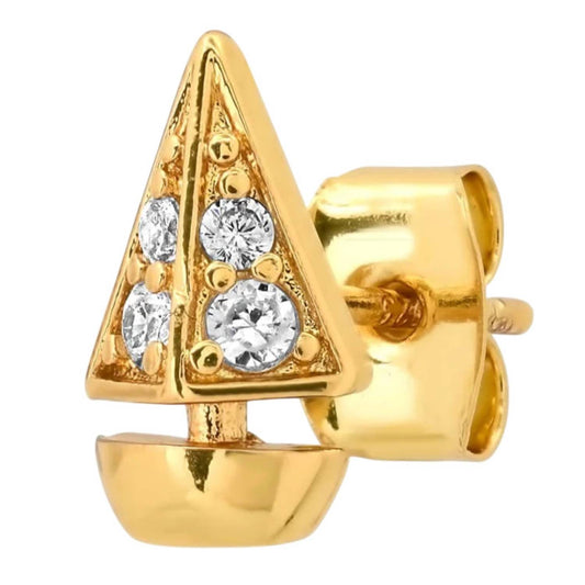 Tai - Women's Pave Sailboat Studs Earrings