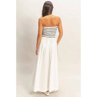 Hyfve - Striped Strapless Flowy Dress